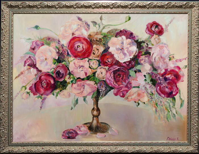 Oil painting "Delicate bouquet" on canvas